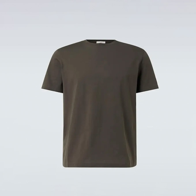 loro piana crew neck cotton short‑sleeve t‑shirt